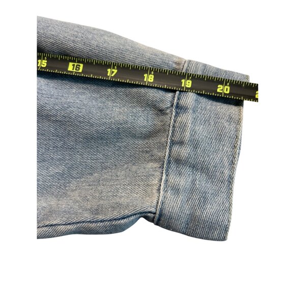 YMI Womens Medium Light Wash Denim Jacket With Button Front & Elastic Waist - Picture 5 of 6